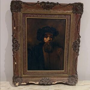 Oil painting "A Bearded Man in a Cap," also known as"A Jewish Rabbi"